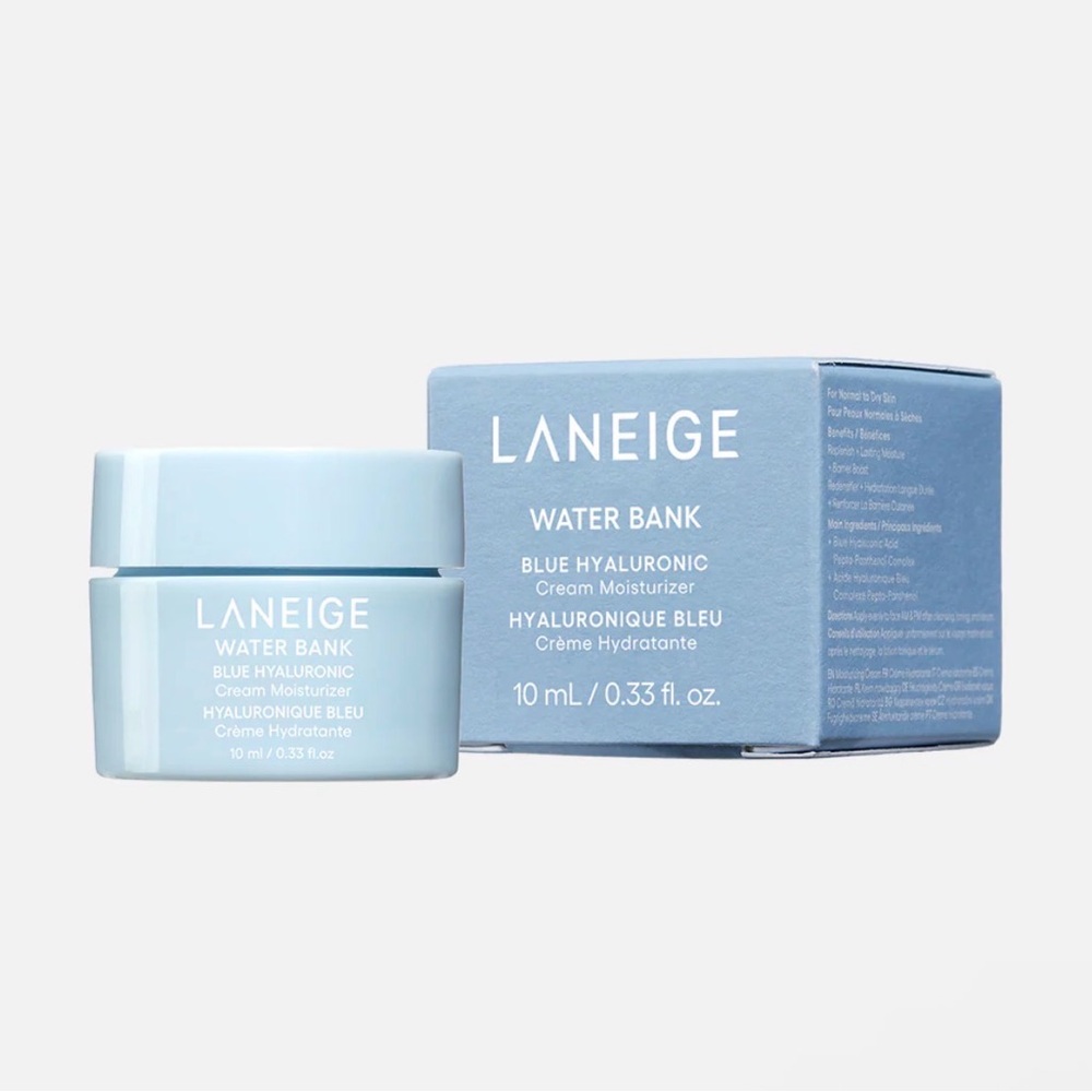 Laneige Water Bank Blue Hyaluronic Cream Moisturizer 10ml 0.33oz Travel Size NEW